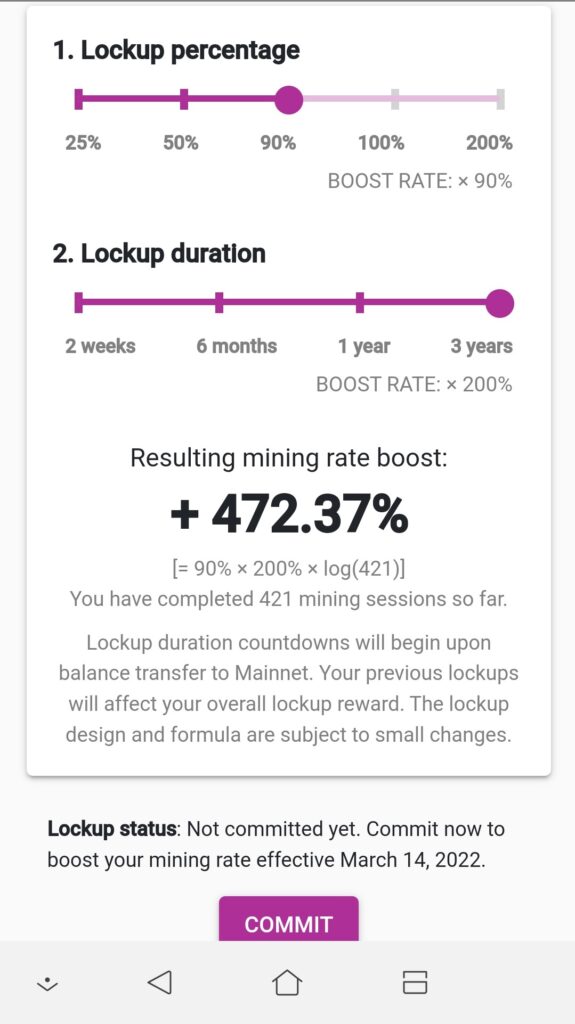 Lockup, lock-up, uzamčení tokenů, Pi Network,  zvýšení těžby, coin, token