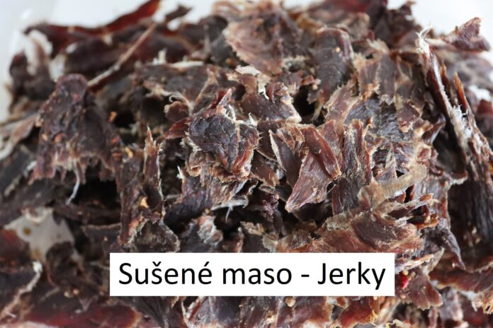 sušené maso, jerky, hovězí, maso na sušení