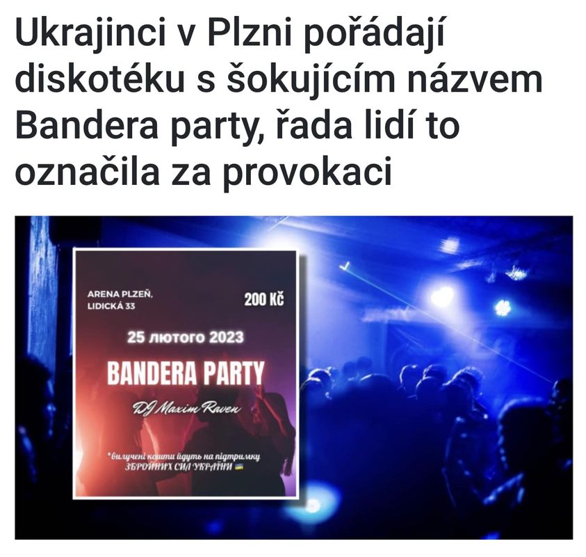 Bandera párty, nacisti, Ukrajinci, Plzeň,