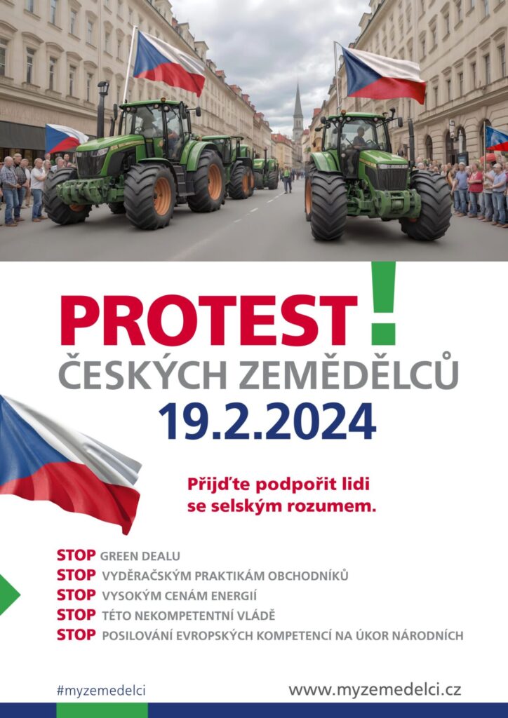 protest, demonstrace, blokáda, zemědělci, traktory, Praha