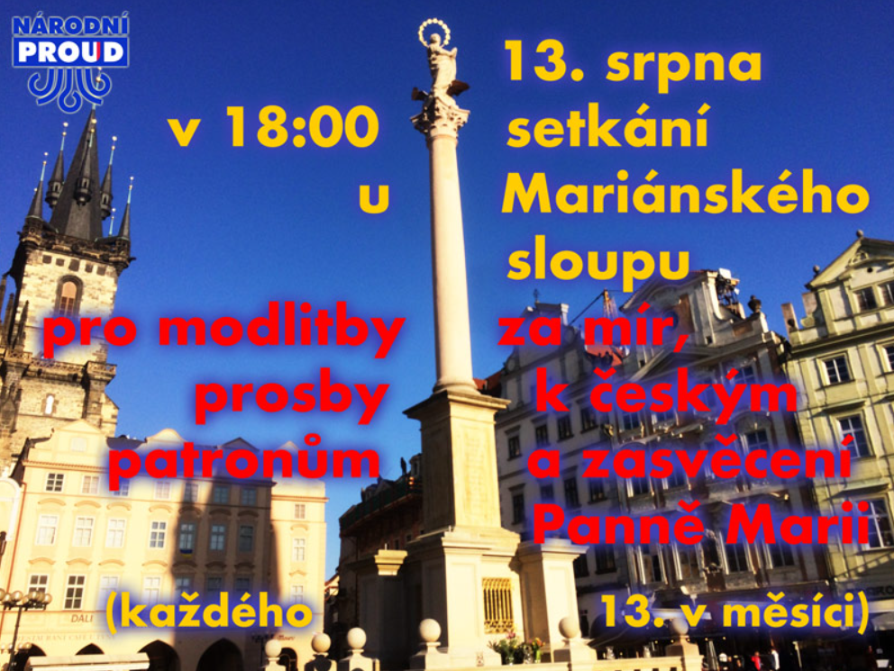 modlitba, mír, Praha, Mariánský sloup